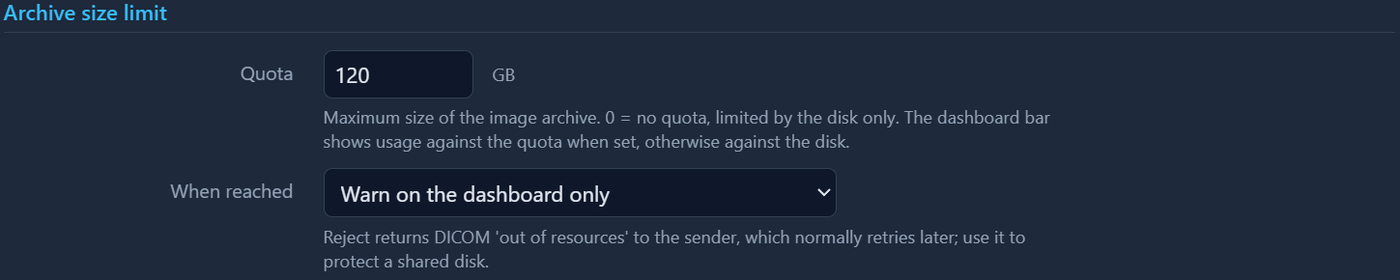 Quota and fill order fields