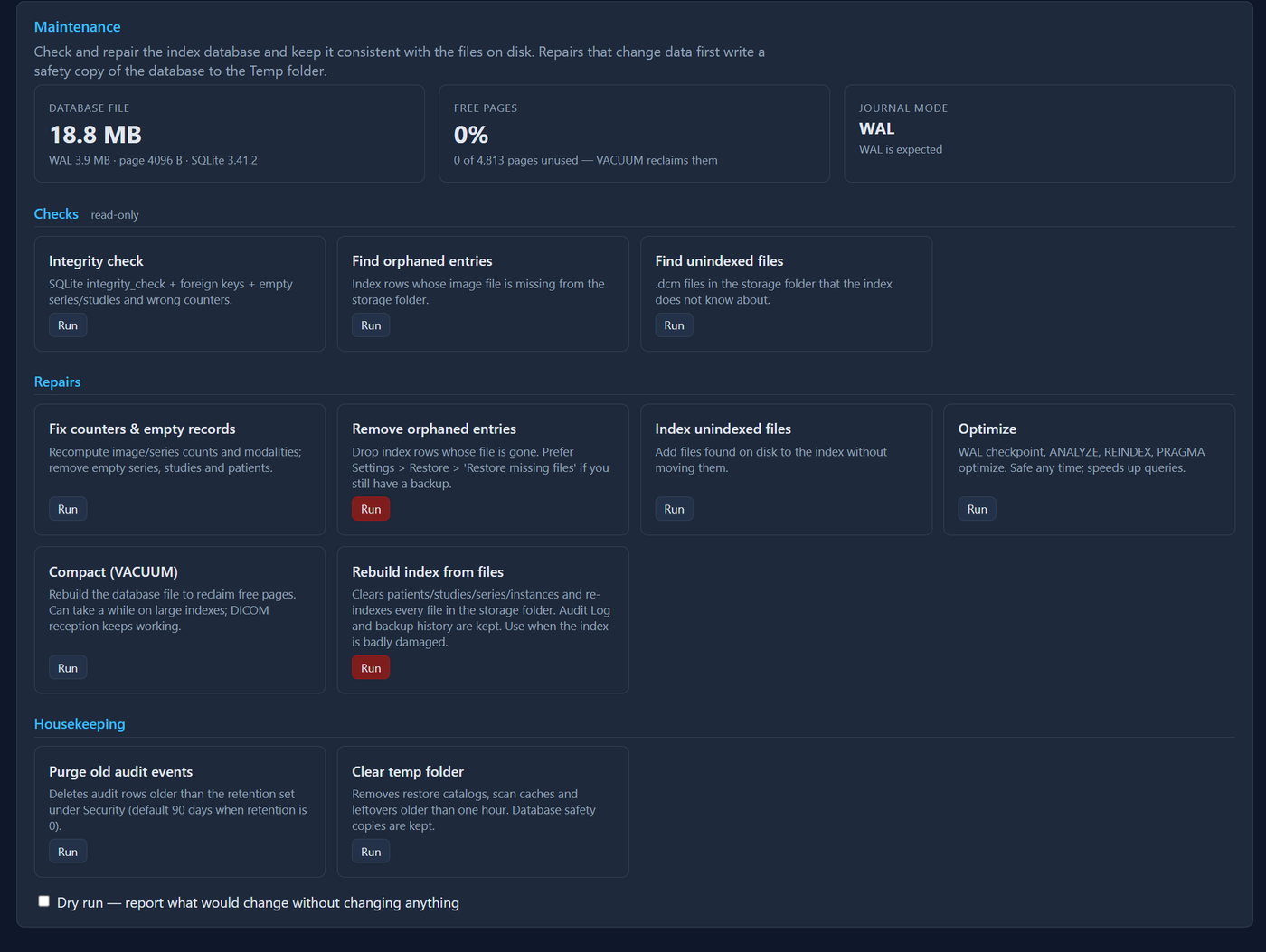 Maintenance page
